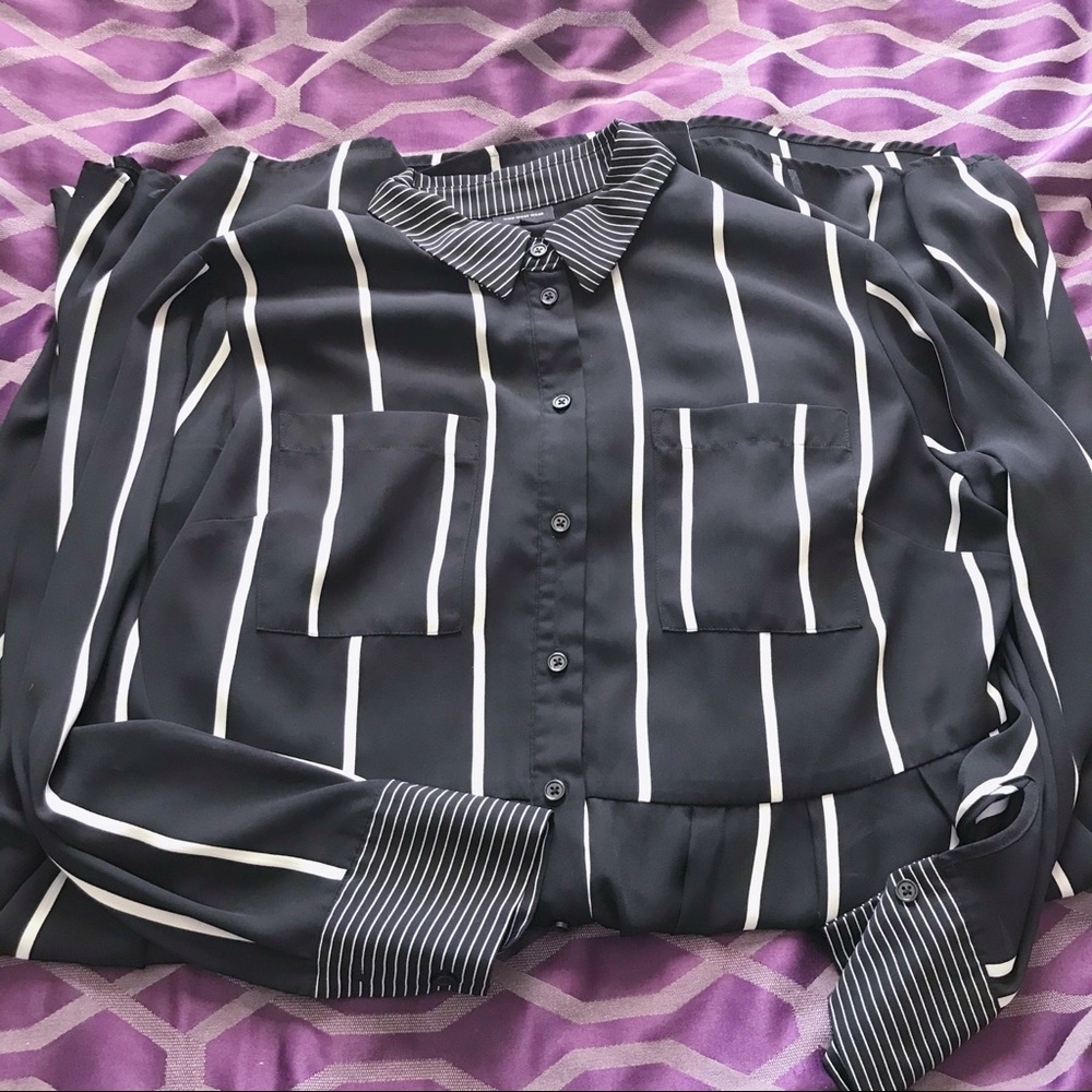 WHO WHAT WEAR Button-Up Flare Dress